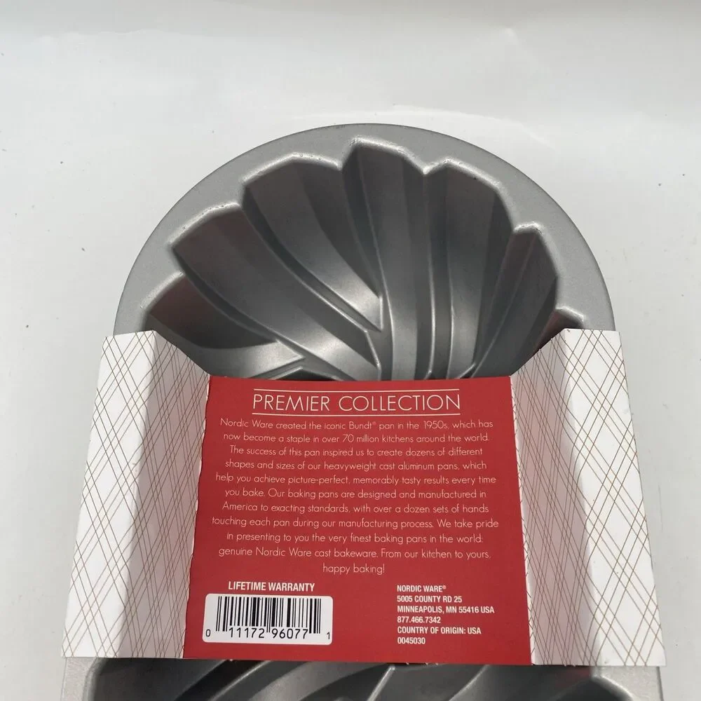 NORDIC WARE 6 CUP DIMENSIONAL  ALUMINUM BRAIDED LOAF PAN New 75th anniversary